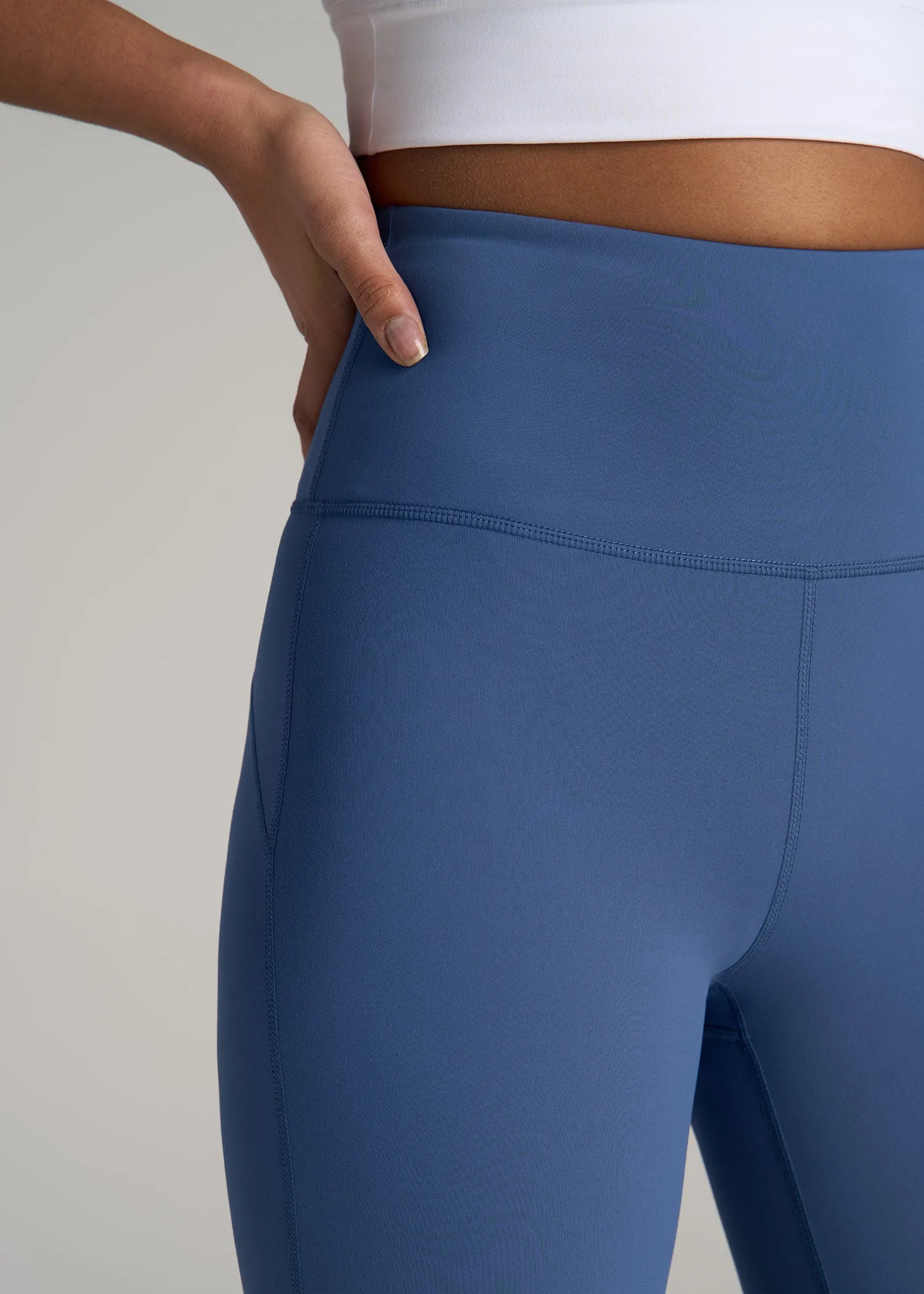 Balance Tall Women's Flare Yoga Pants in Steel Blue sold by American Tall product image thumbnail 2