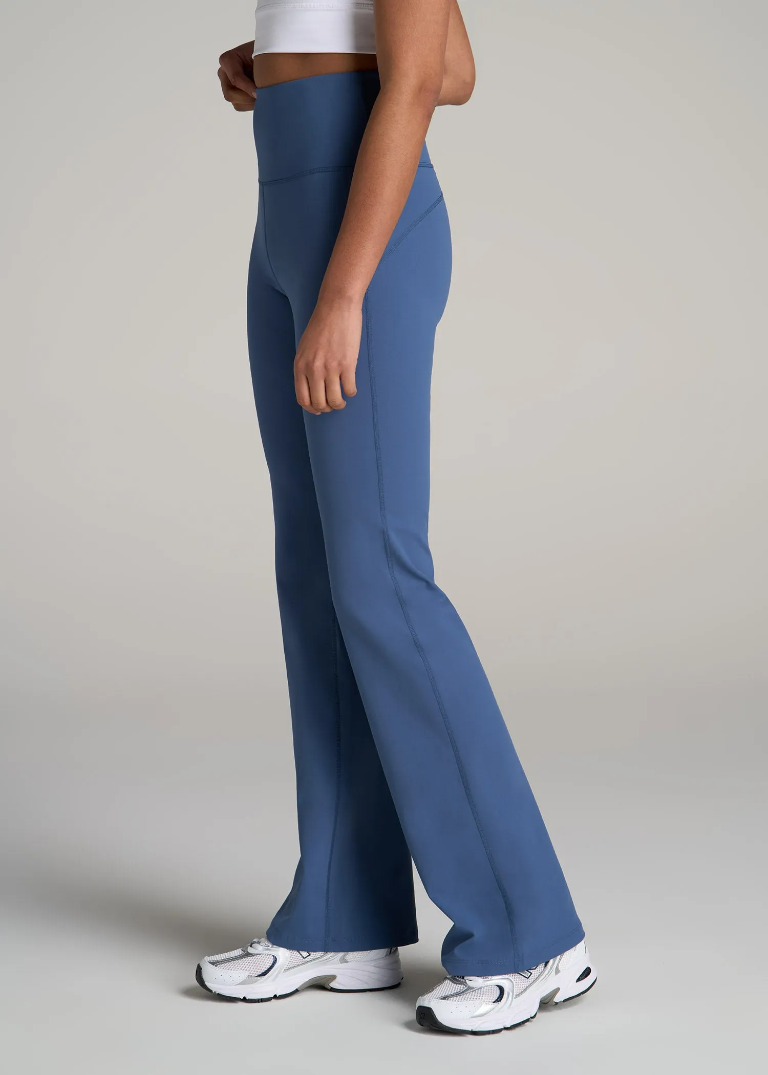 Balance Tall Women's Flare Yoga Pants in Steel Blue sold by American Tall product image thumbnail 3