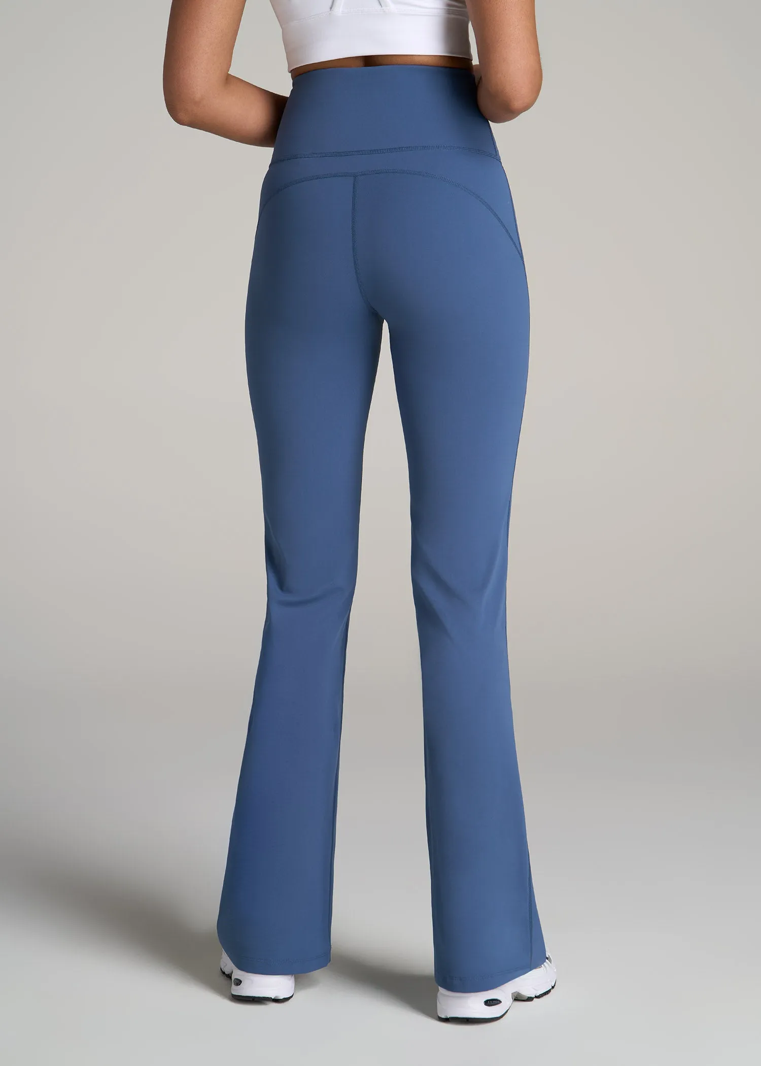 Balance Tall Women's Flare Yoga Pants in Steel Blue sold by American Tall product image thumbnail 5