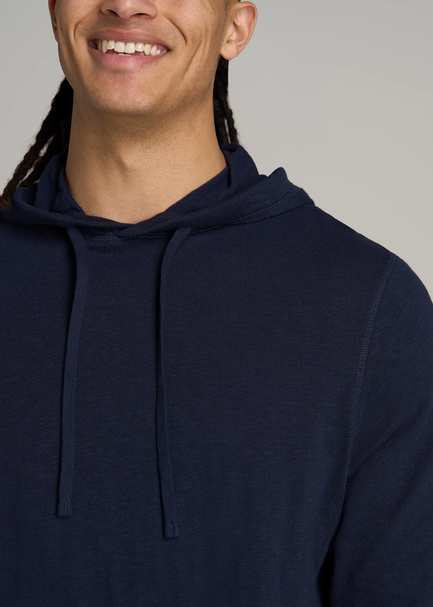 Sunwashed Slub Pullover Men's Tall Hoodie in Evening Blue sold by American Tall product image thumbnail 2