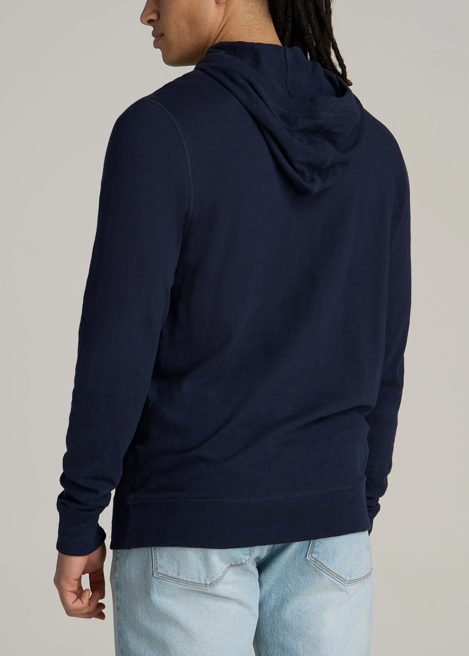 Sunwashed Slub Pullover Men's Tall Hoodie in Evening Blue sold by American Tall product image thumbnail 5