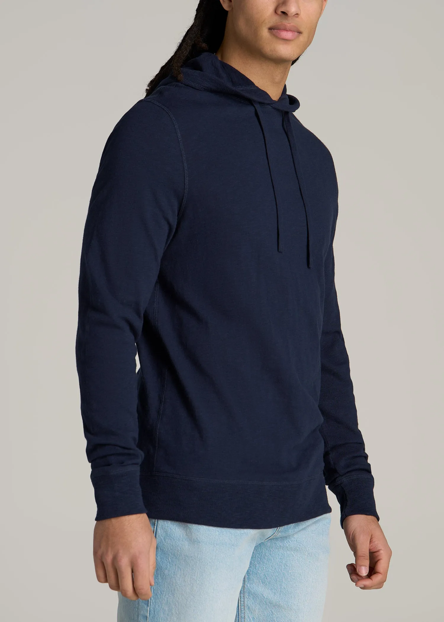 Sunwashed Slub Pullover Men's Tall Hoodie in Evening Blue sold by American Tall product image thumbnail 3