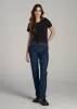 Short Sleeve Crew Neck Ribbed T-Shirt for Tall Women in Black sold by American Tall