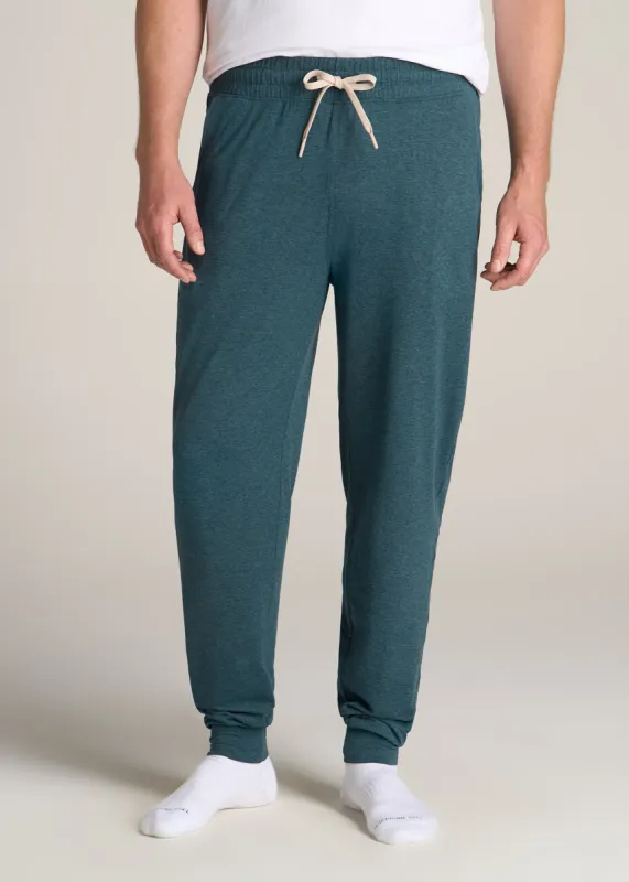 Weekender Stretch Lounge Joggers for Tall Men in Dark Teal Mix sold by American Tall