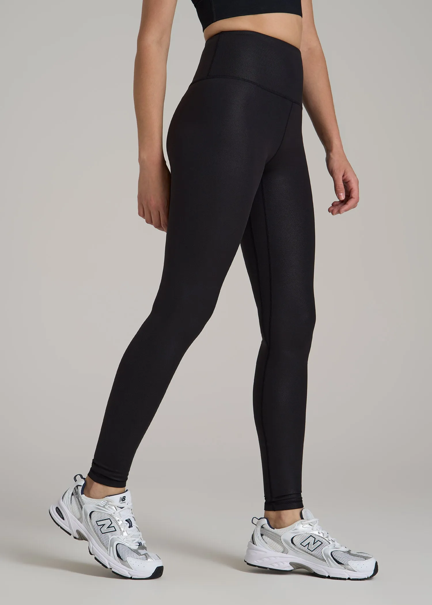 Balance High-Rise Leggings for Tall Women in Black Shine sold by American Tall product image thumbnail 3