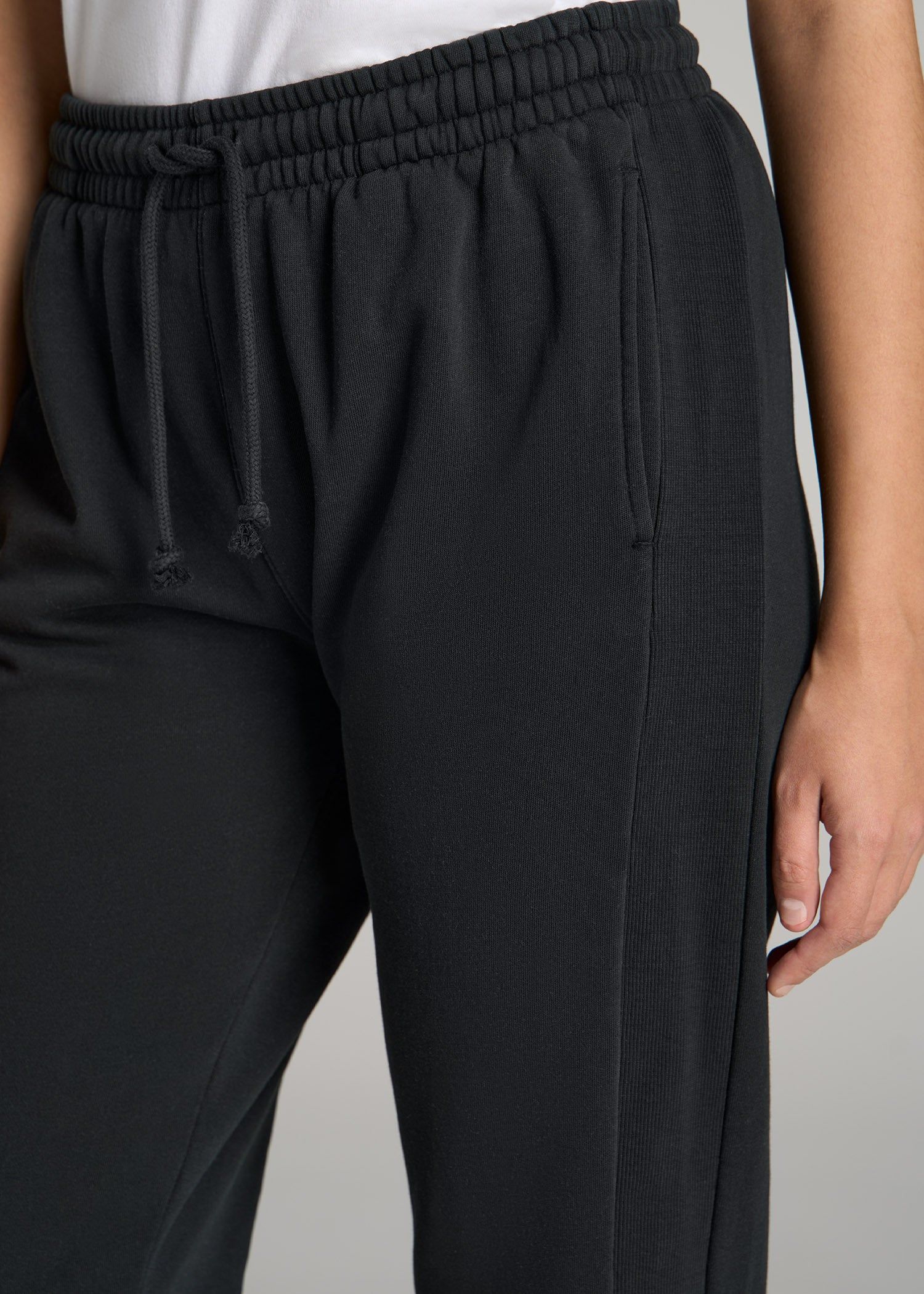Wearever Fleece Regular Fit Sweatpants for Tall Women in Vintage Black sold by American Tall product image thumbnail 2