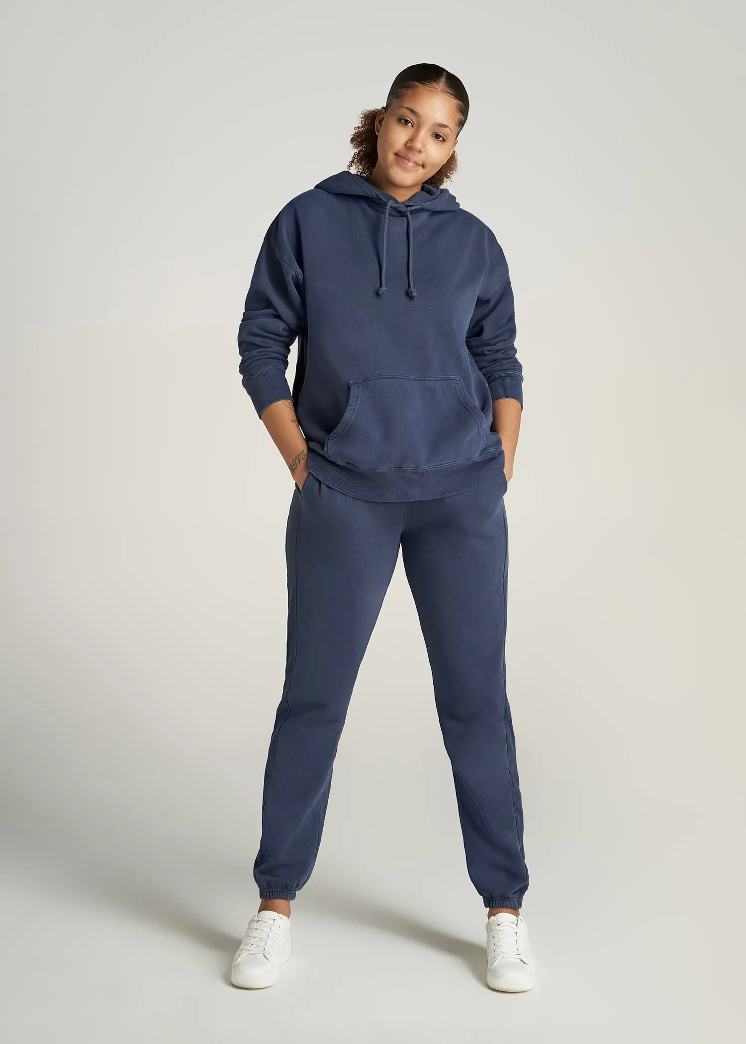 Wearever Fleece Regular Fit Sweatpants for Tall Women in Navy sold by American Tall product image thumbnail 3