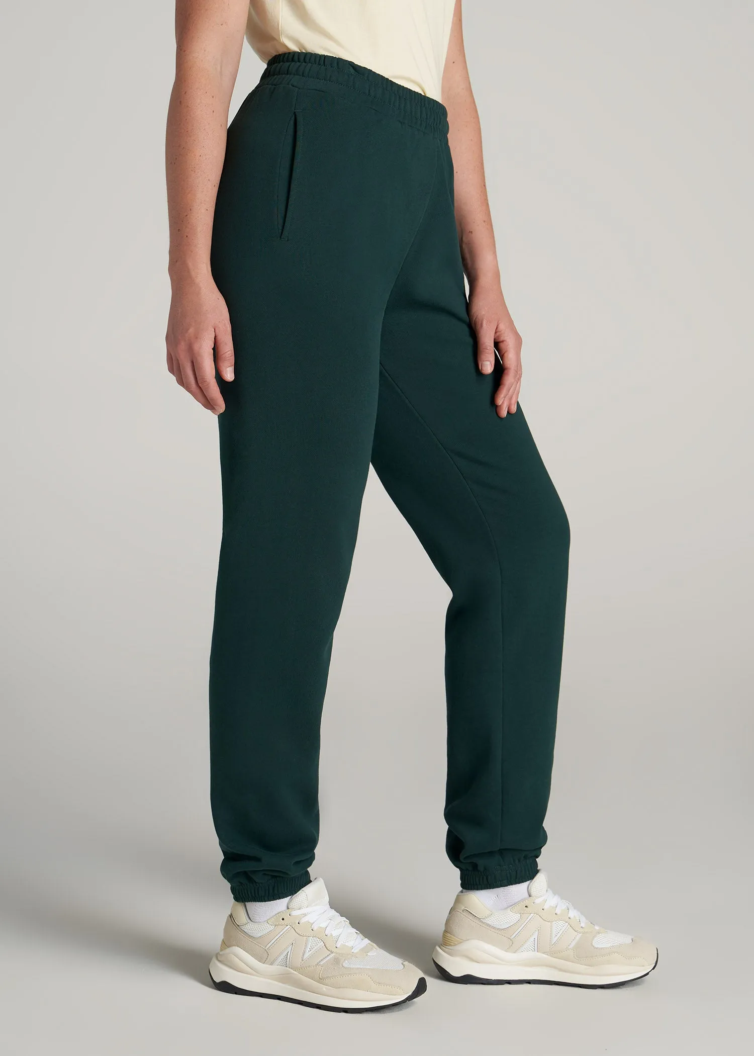 Wearever Fleece Relaxed Sweatpants for Tall Women in Emerald sold by American Tall product image thumbnail 3
