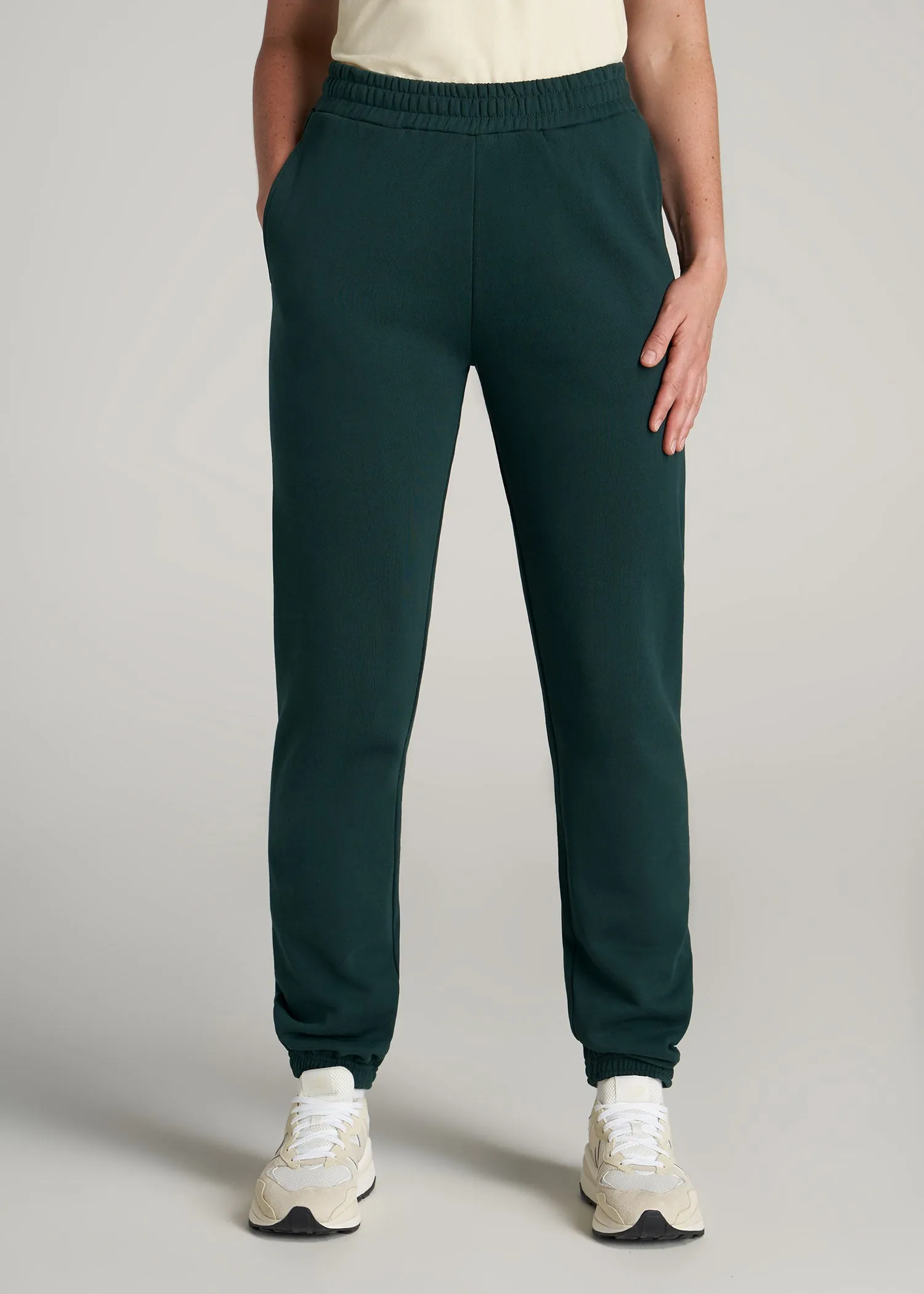 Wearever Fleece Relaxed Sweatpants for Tall Women in Emerald sold by American Tall