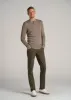 Double Honeycomb Thermal Long-Sleeve Henley Shirt for Tall Men in Dark Sand sold by American Tall