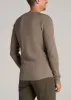 Double Honeycomb Thermal Long-Sleeve Henley Shirt for Tall Men in Dark Sand sold by American Tall
