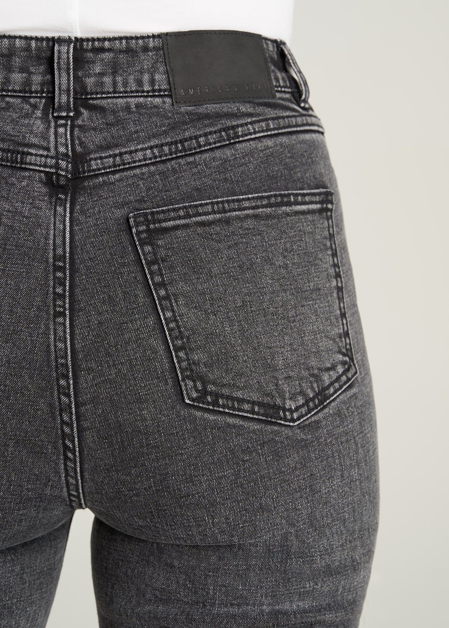 The Lola - Stretch Slim-Fit Tall High Waisted Jeans for Tall Women in Black Stone Wash sold by American Tall product image thumbnail 2