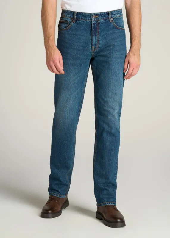 LJ&S STRAIGHT LEG Jeans for Tall Men in Machine Blue sold by American Tall