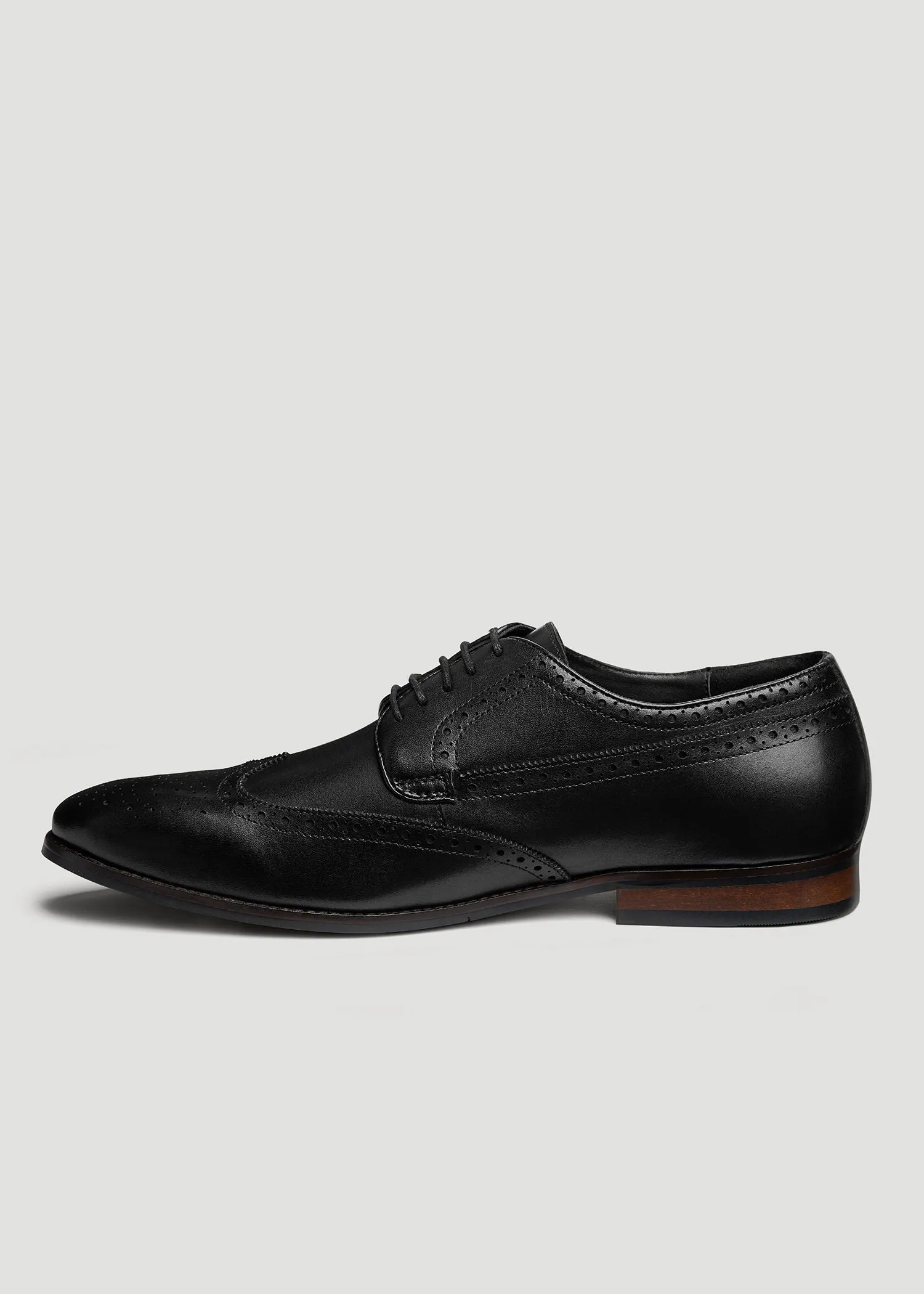 Leather Brogue Oxford Size 13 to 16 for Tall Men in Black sold by American Tall product image thumbnail 2