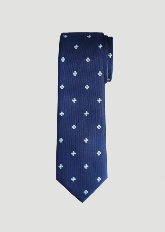 Dress Ties for Tall Men in Blue Floral Dobby sold by American Tall