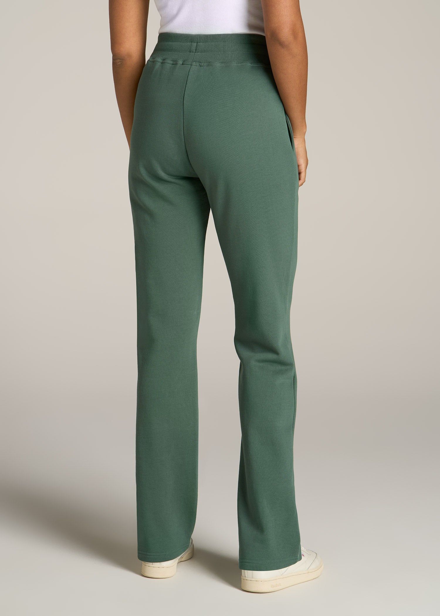 Wearever Fleece Open-Bottom Sweatpants for Tall Women in Fresh Sage sold by American Tall product image thumbnail 5