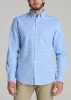 Washed Oxford Shirt for Tall Men in Light Blue Gingham sold by American Tall