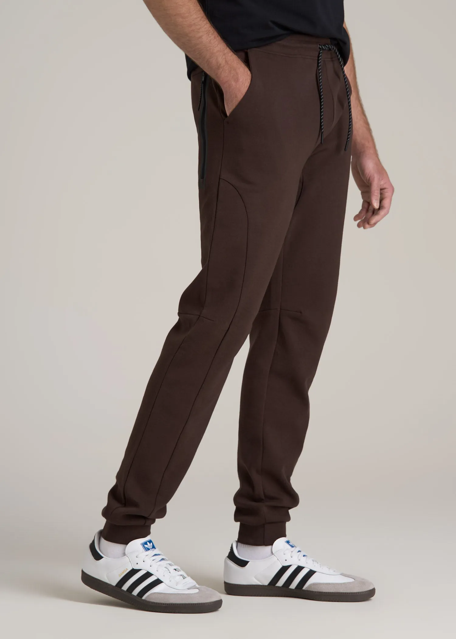 Tall Men's Utility Fleece Joggers in Espresso sold by American Tall product image thumbnail 3