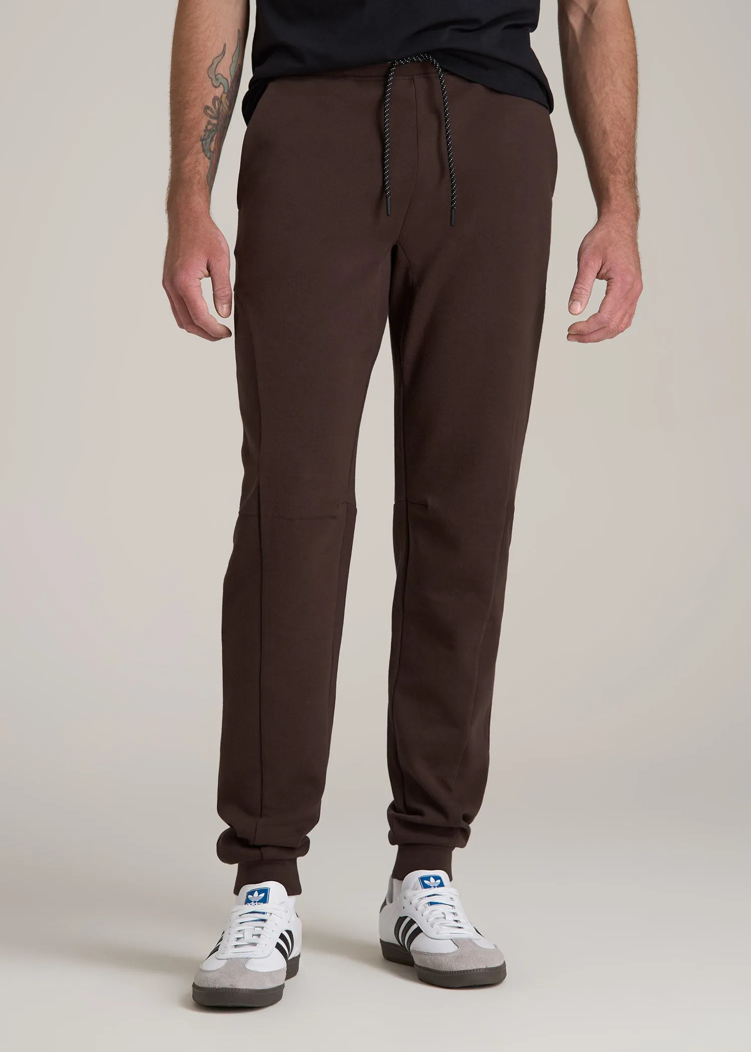 Tall Men's Utility Fleece Joggers in Espresso sold by American Tall