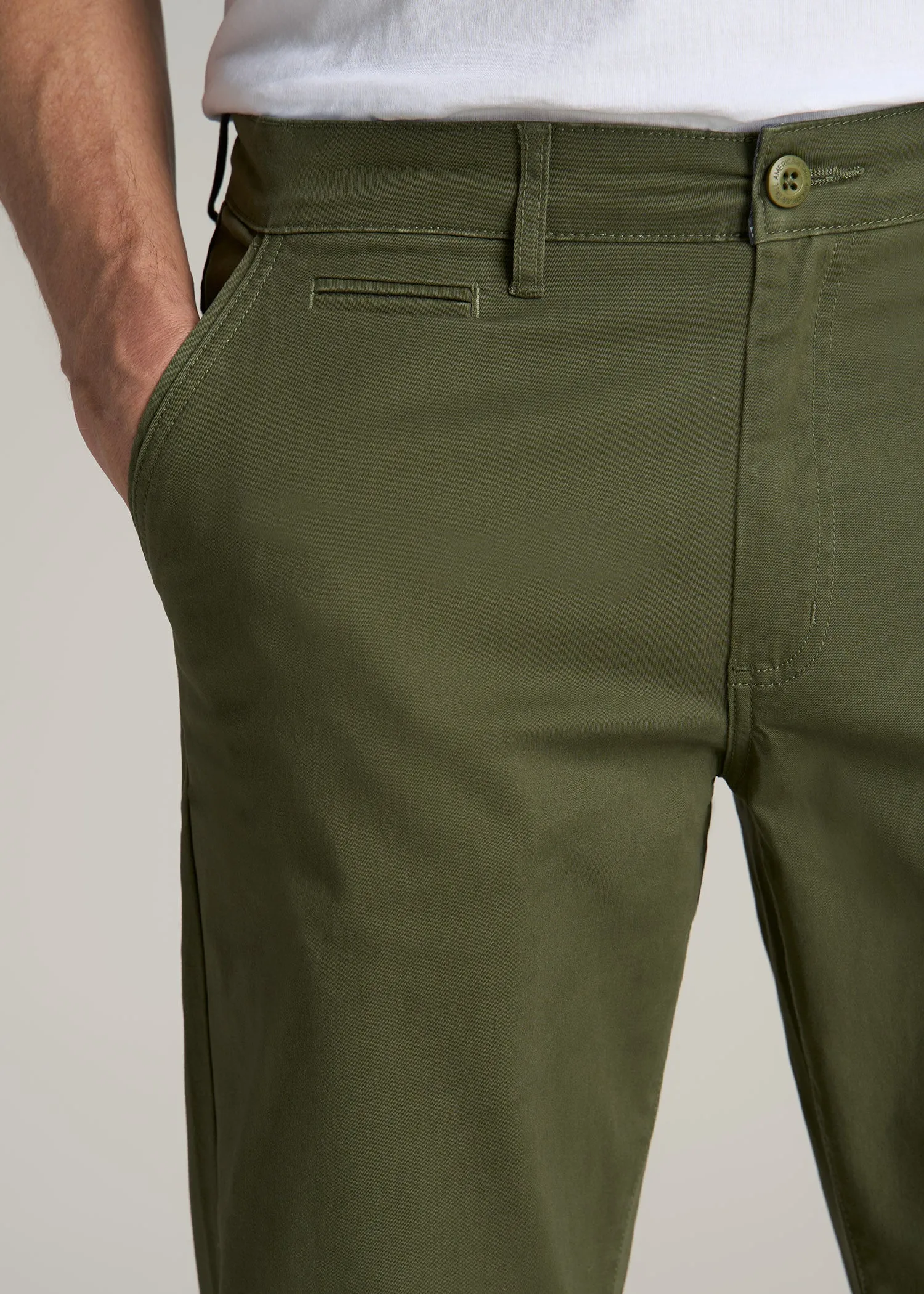 Carman TAPERED Chinos for Tall Men in Bright Olive sold by American Tall product image thumbnail 2
