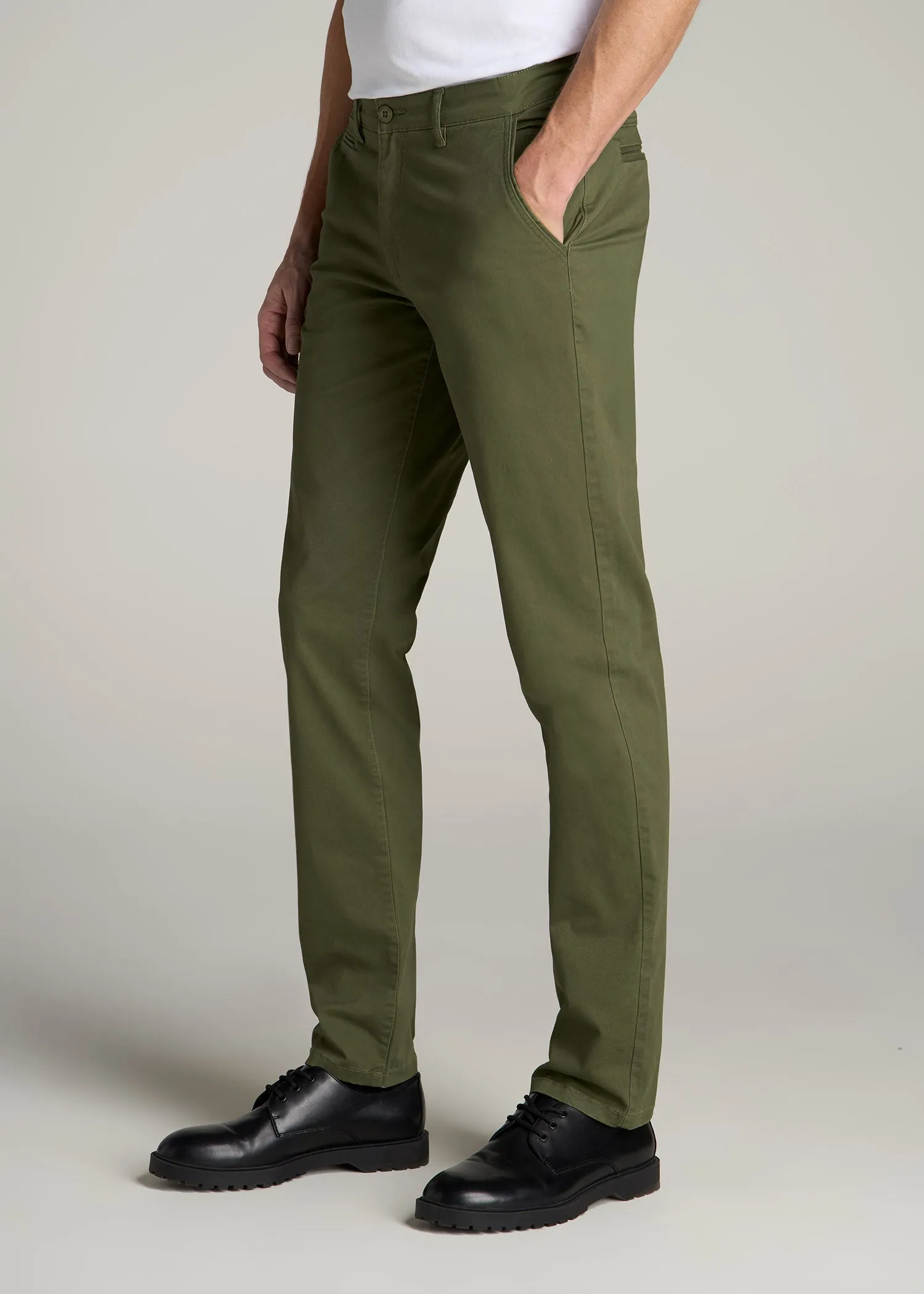 Carman TAPERED Chinos for Tall Men in Bright Olive sold by American Tall product image thumbnail 3
