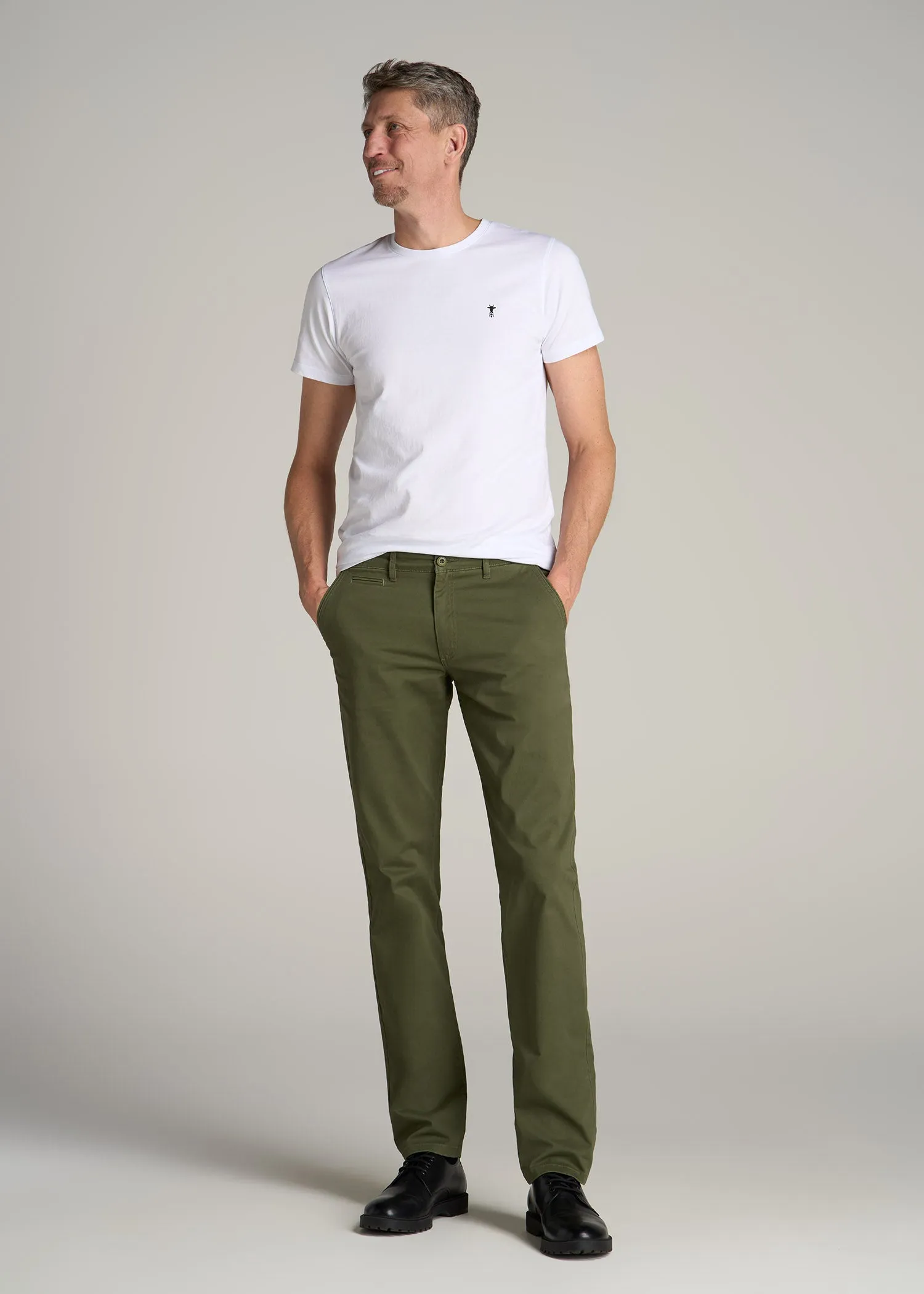 Carman TAPERED Chinos for Tall Men in Bright Olive sold by American Tall product image thumbnail 4