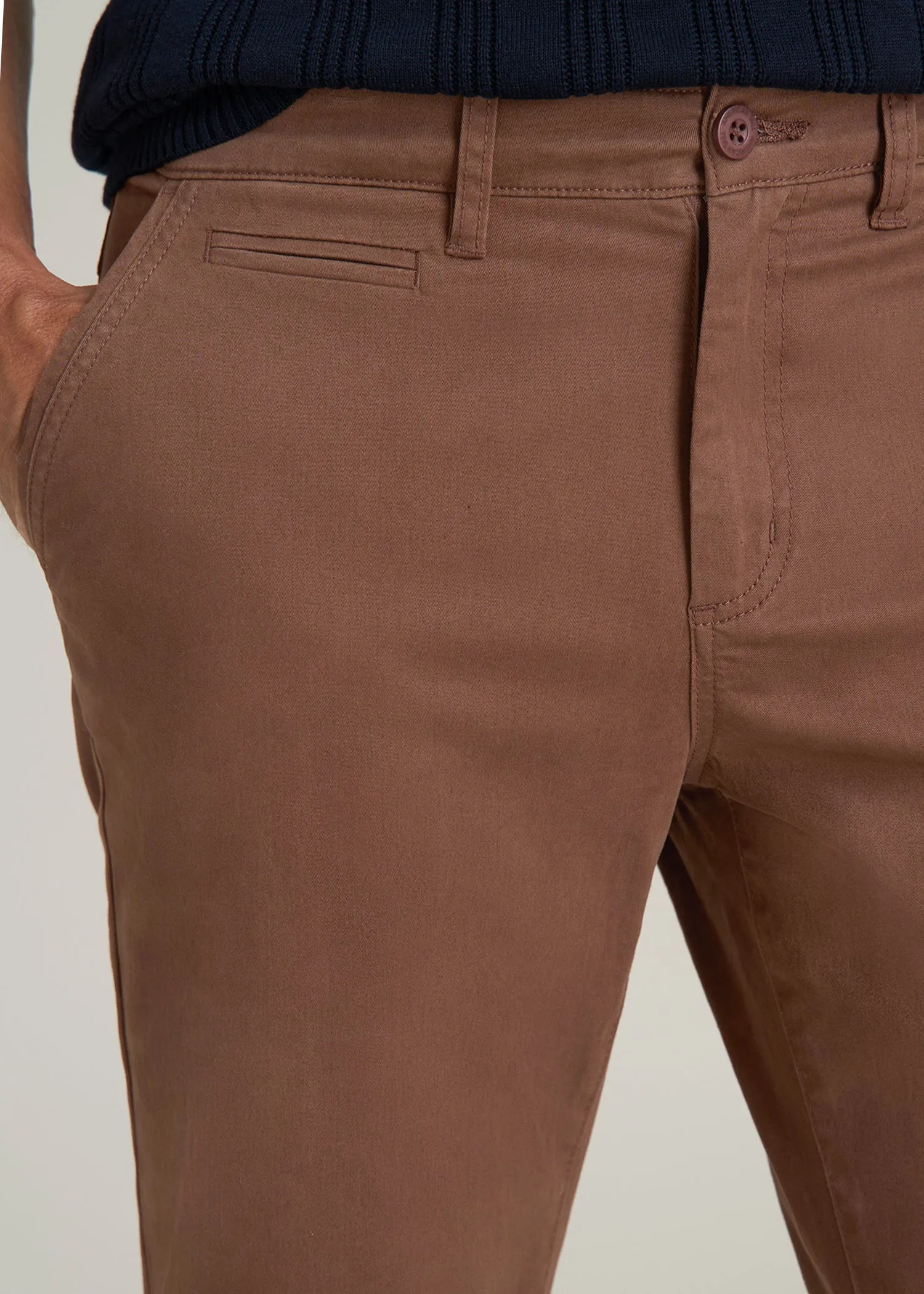 Carman TAPERED Chinos for Tall Men in Otter Brown sold by American Tall product image thumbnail 2