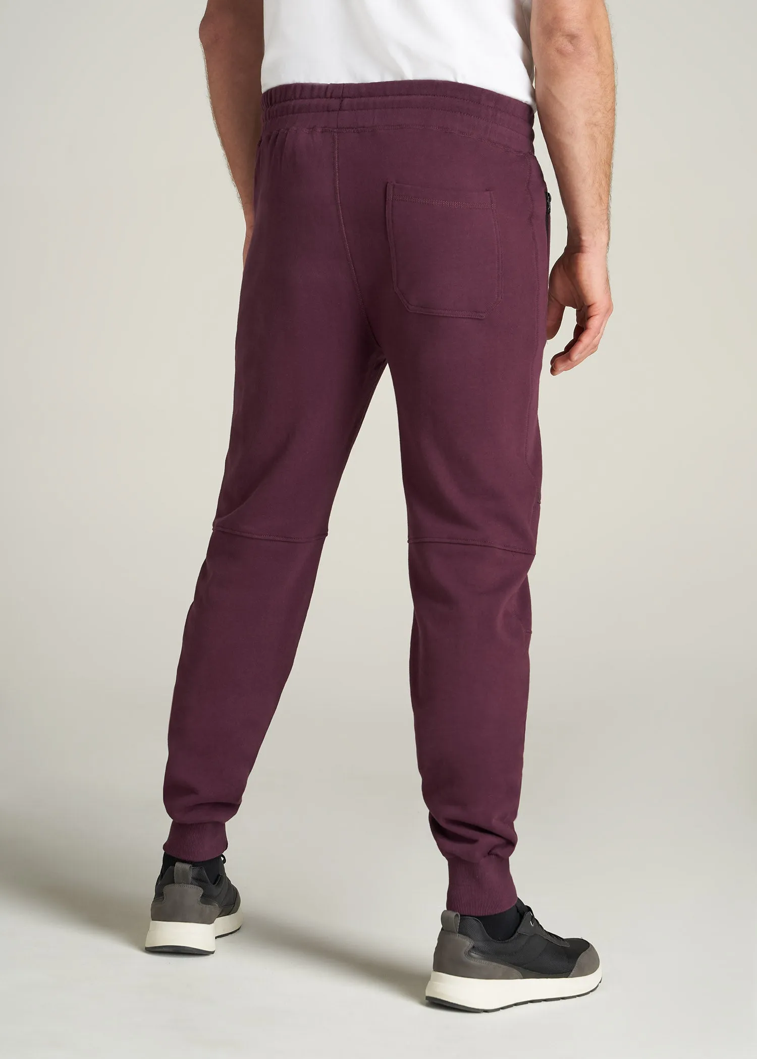 Wearever French Terry Joggers for Tall Men in Maroon sold by American Tall product image thumbnail 5