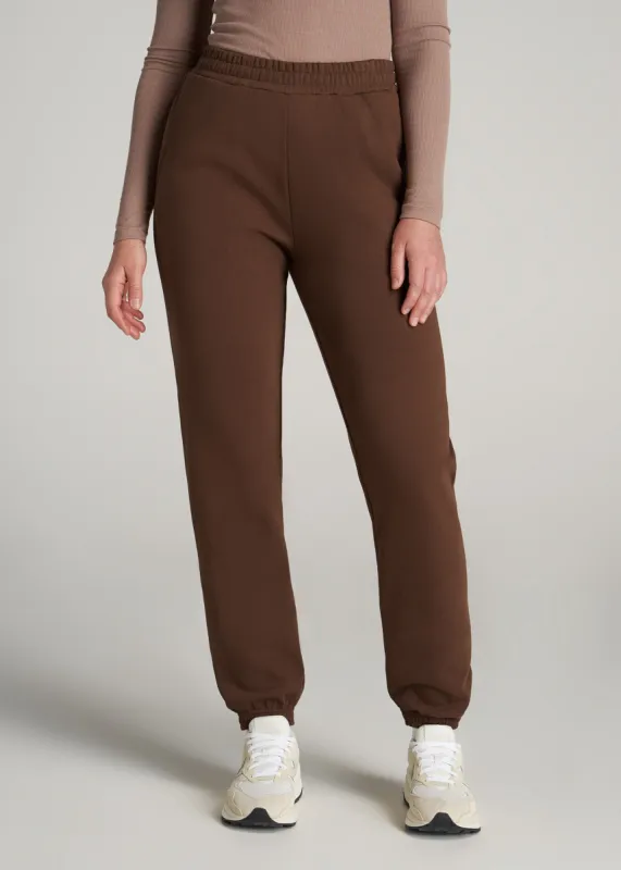 Wearever Fleece Relaxed Women's Tall Sweatpants in Rootbeer sold by American Tall
