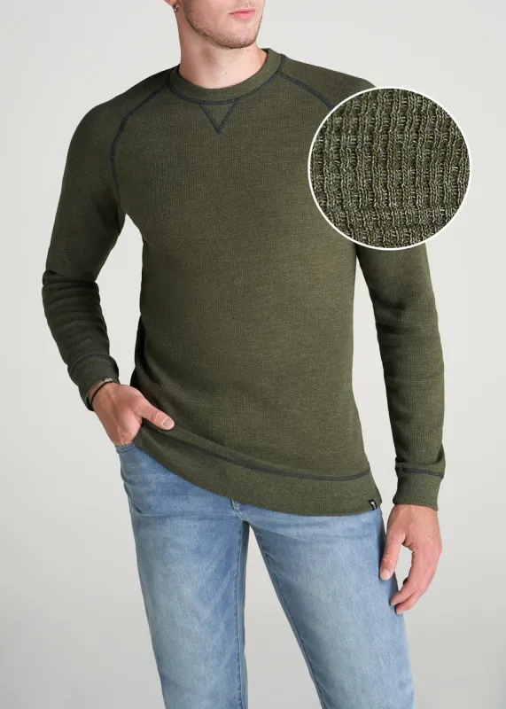 Heavy Thermal Raglan Tall Long Sleeve Shirt in Camo Green Mix sold by American Tall