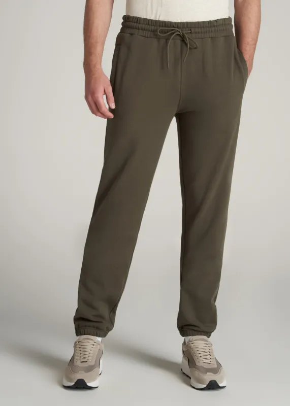 Wearever Fleece Elastic-Bottom Sweatpants for Tall Men in Camo Green sold by American Tall