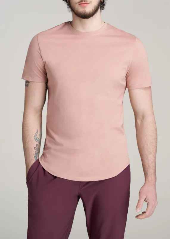 Everyday Scoop Bottom REGULAR FIT T-Shirt for Tall Men in Sun Bleached Brick sold by American Tall