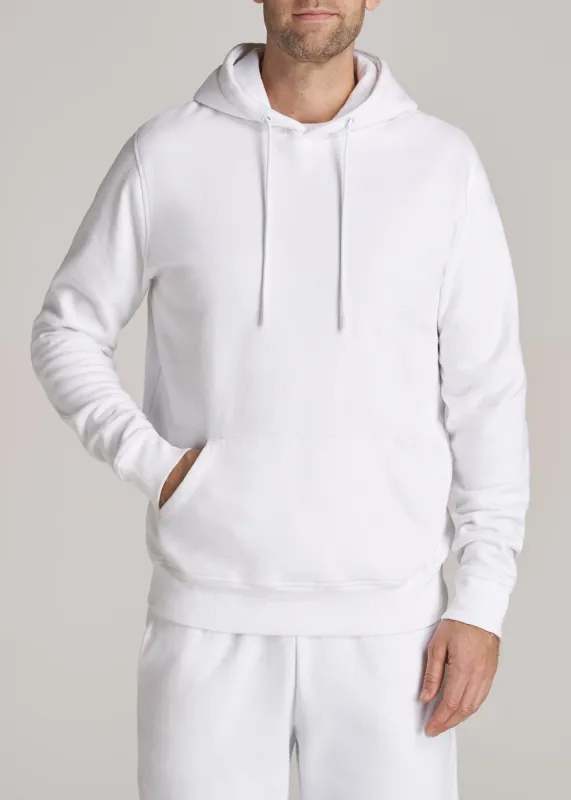 Wearever Fleece Pullover Men's Tall Hoodie in Bright White sold by American Tall