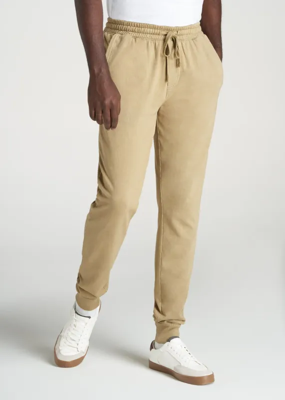 LJ&S Pigment-Dyed Joggers for Tall Men in Vintage Buck sold by American Tall
