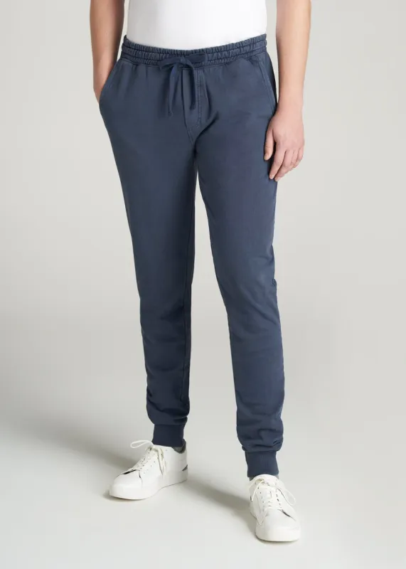 LJ&S Pigment-Dyed Joggers for Tall Men in Vintage Midnight Navy sold by American Tall