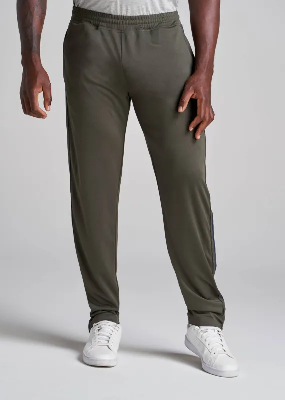Athletic Stripe Pants for Tall Men in Green-Deep Blue Stripe sold by American Tall