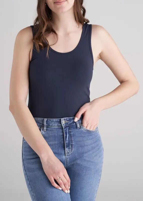 Jersey Tank in Navy - Women's Tall Tank Tops sold by American Tall