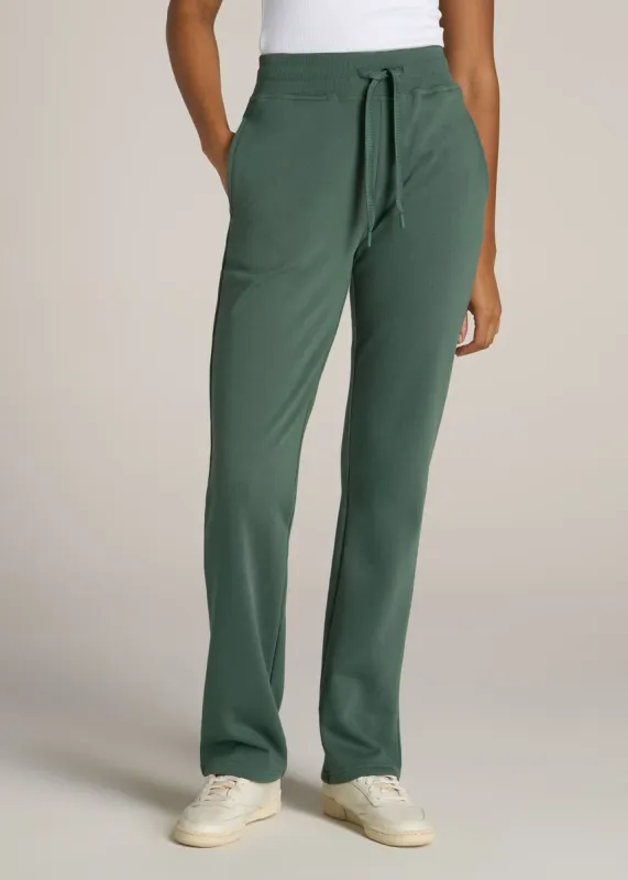 Wearever Fleece Open-Bottom Sweatpants for Tall Women in Fresh Sage sold by American Tall