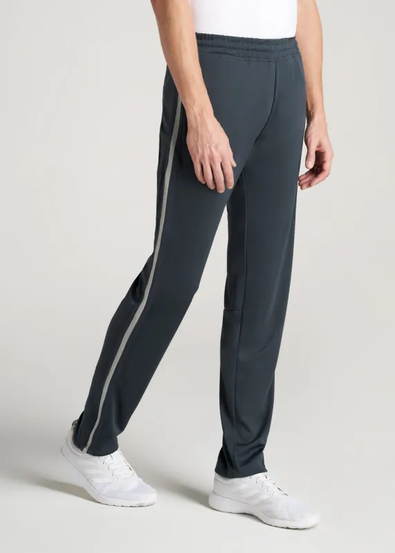 Athletic Stripe Pants for Tall Men in Storm Grey Stripe sold by American Tall