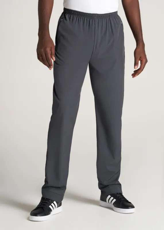 RELAXED FIT Lightweight Athletic Pants for Tall Men in Charcoal sold by American Tall