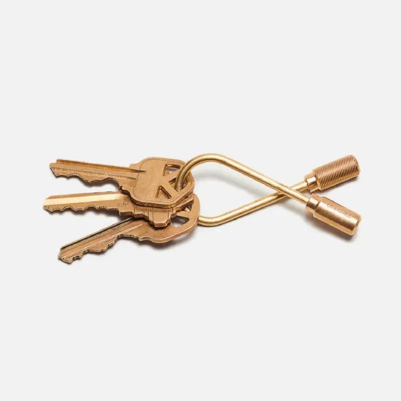 Craighill Closed Helix Keyring - Brass made by Craighill