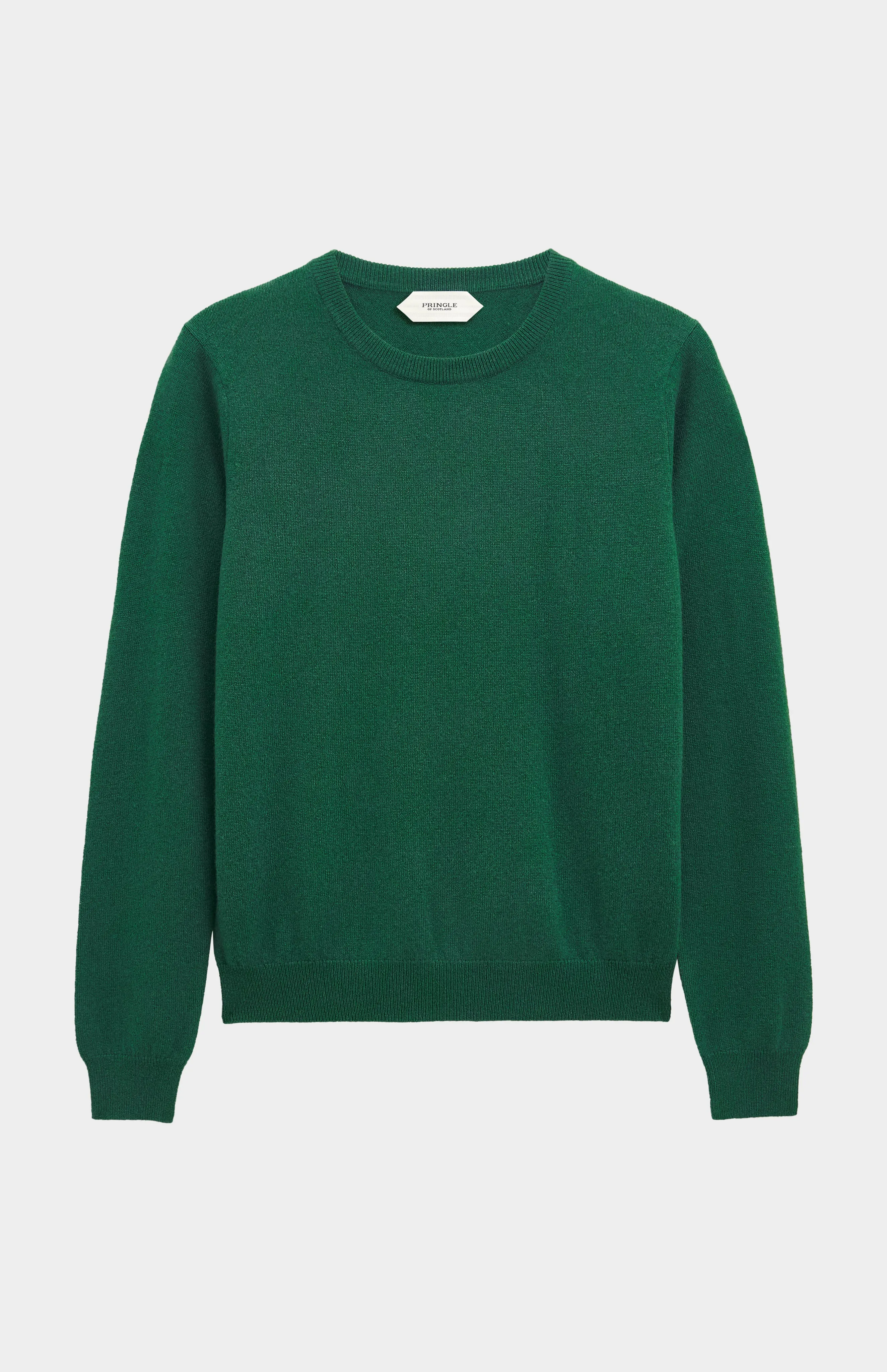 Women's Classic Crew Neck Cashmere Jumper In Green sold by Pringle of Scotland product image thumbnail 2