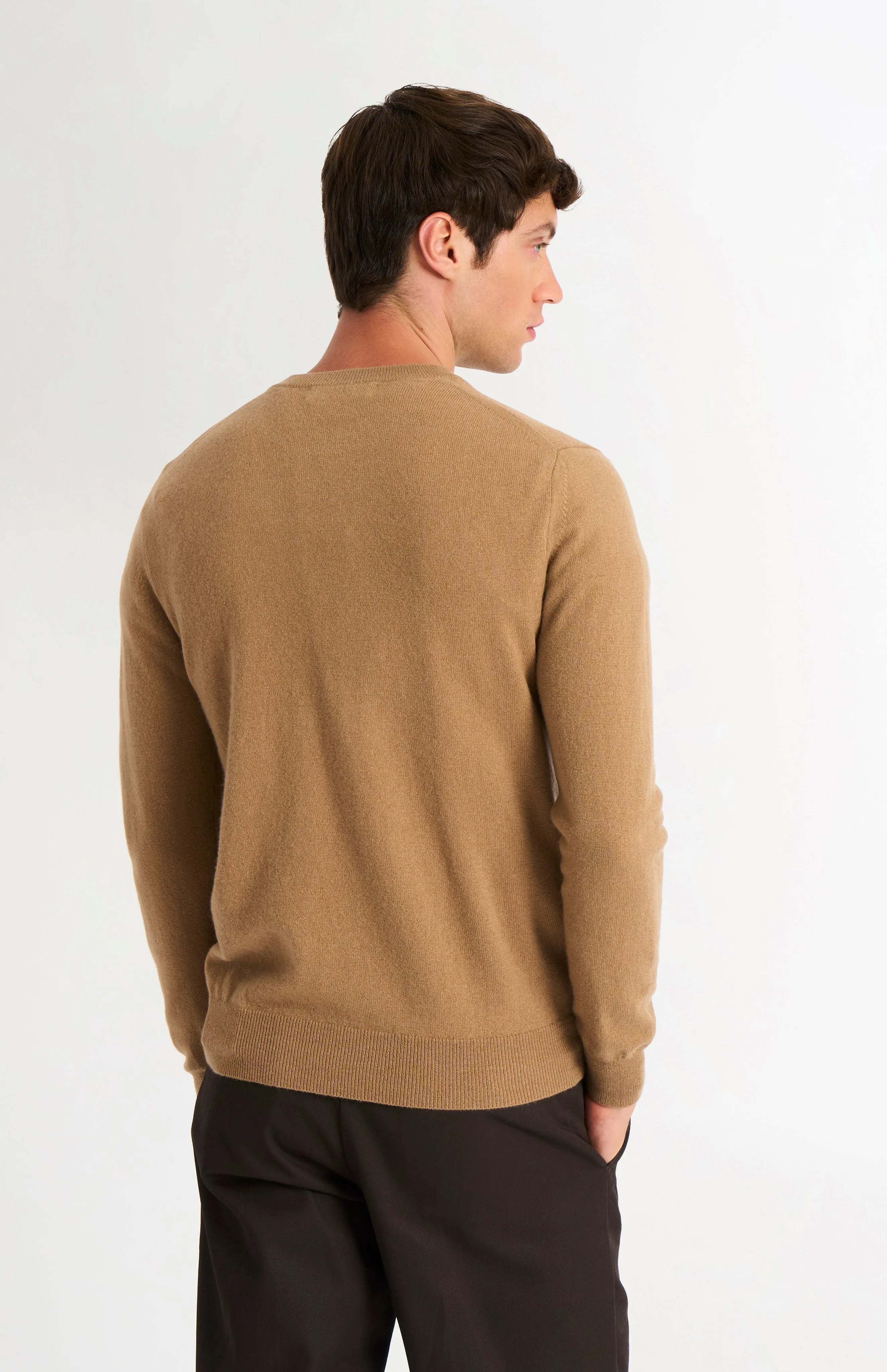 Men's Classic Crew Neck Cashmere Jumper In Camel sold by Pringle of Scotland product image thumbnail 5