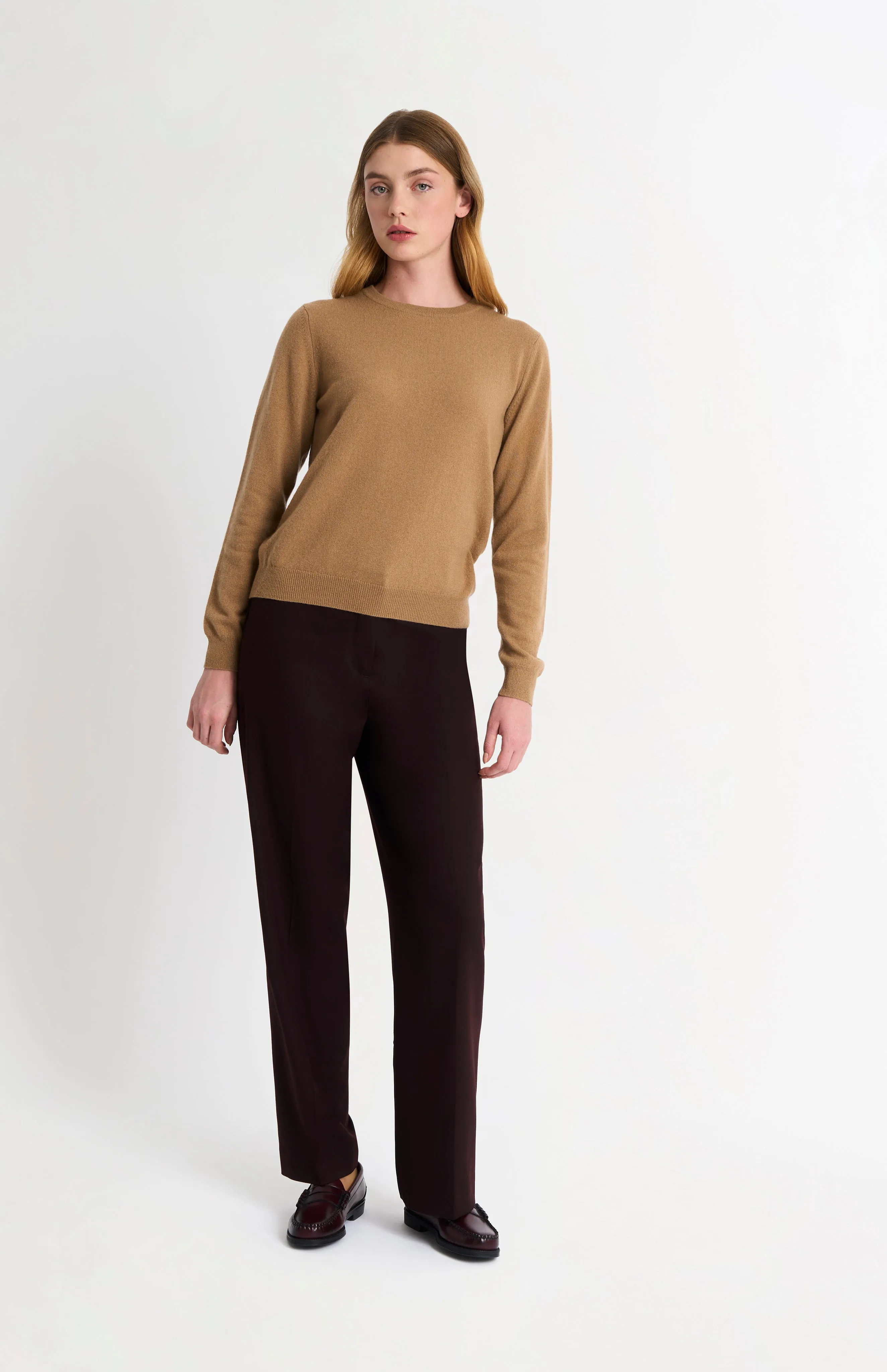 Women's Classic Crew Neck Cashmere Jumper In Camel sold by Pringle of Scotland product image thumbnail 3