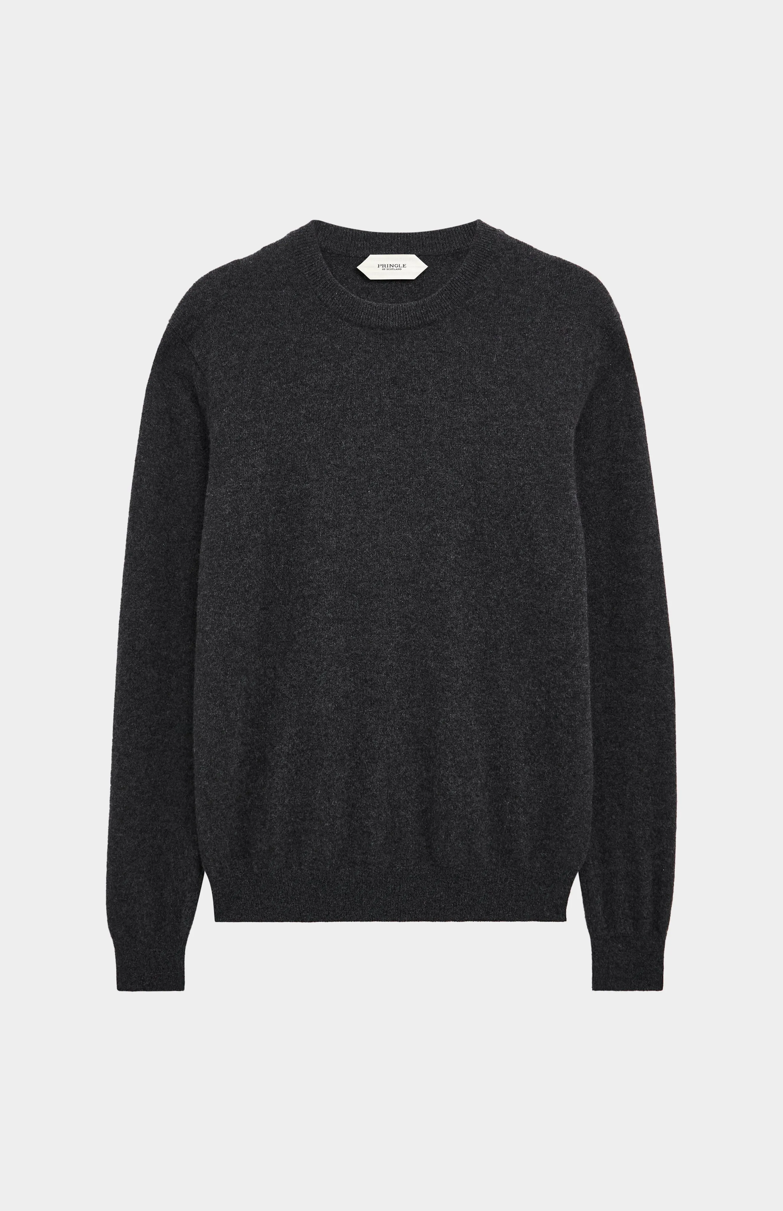 Men's Classic Crew Neck Cashmere Jumper In Charcoal Melange sold by Pringle of Scotland product image thumbnail 2