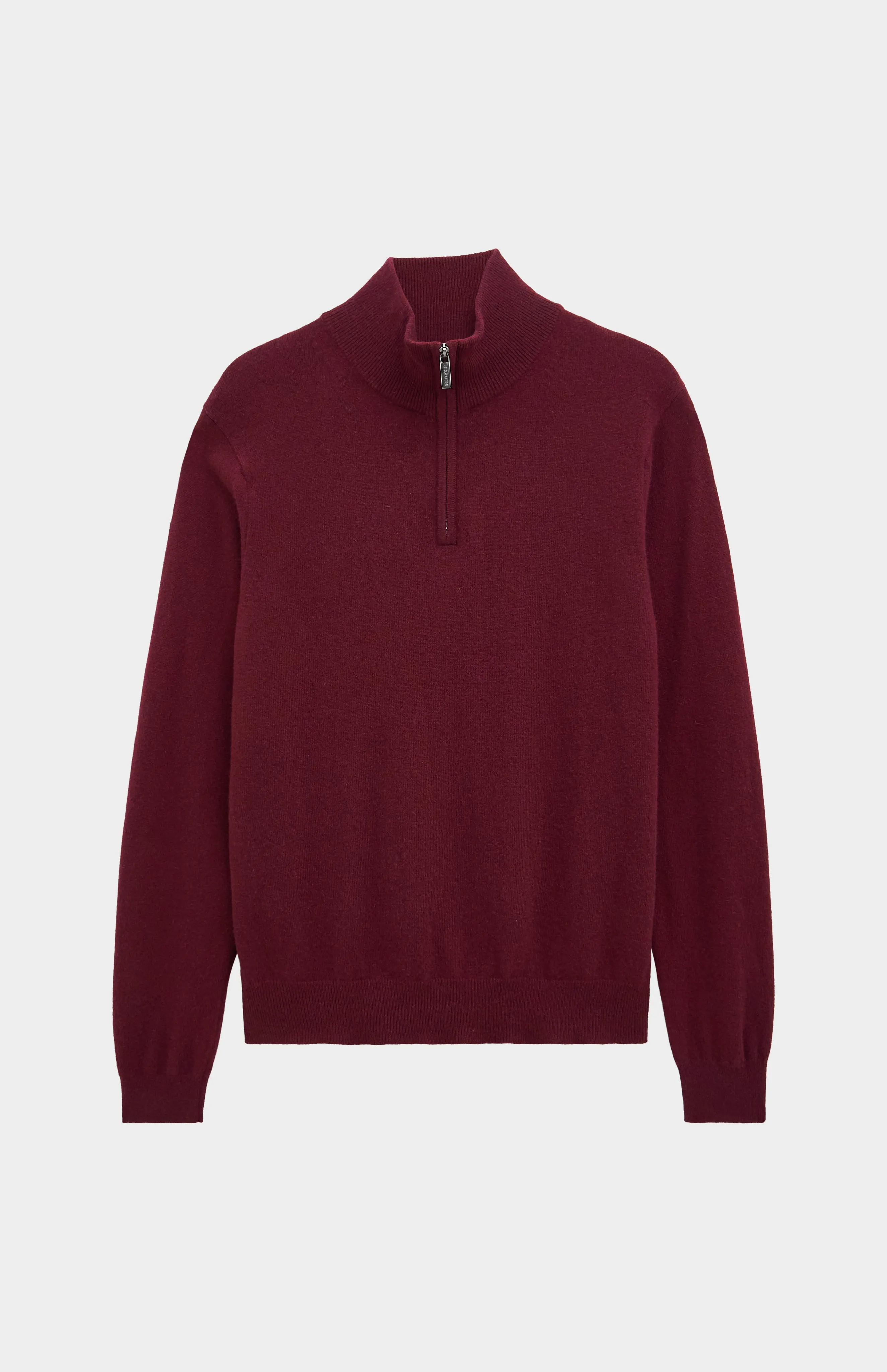 Men's Classic Qtr Zip Cashmere Jumper In Burgundy sold by Pringle of Scotland product image thumbnail 2