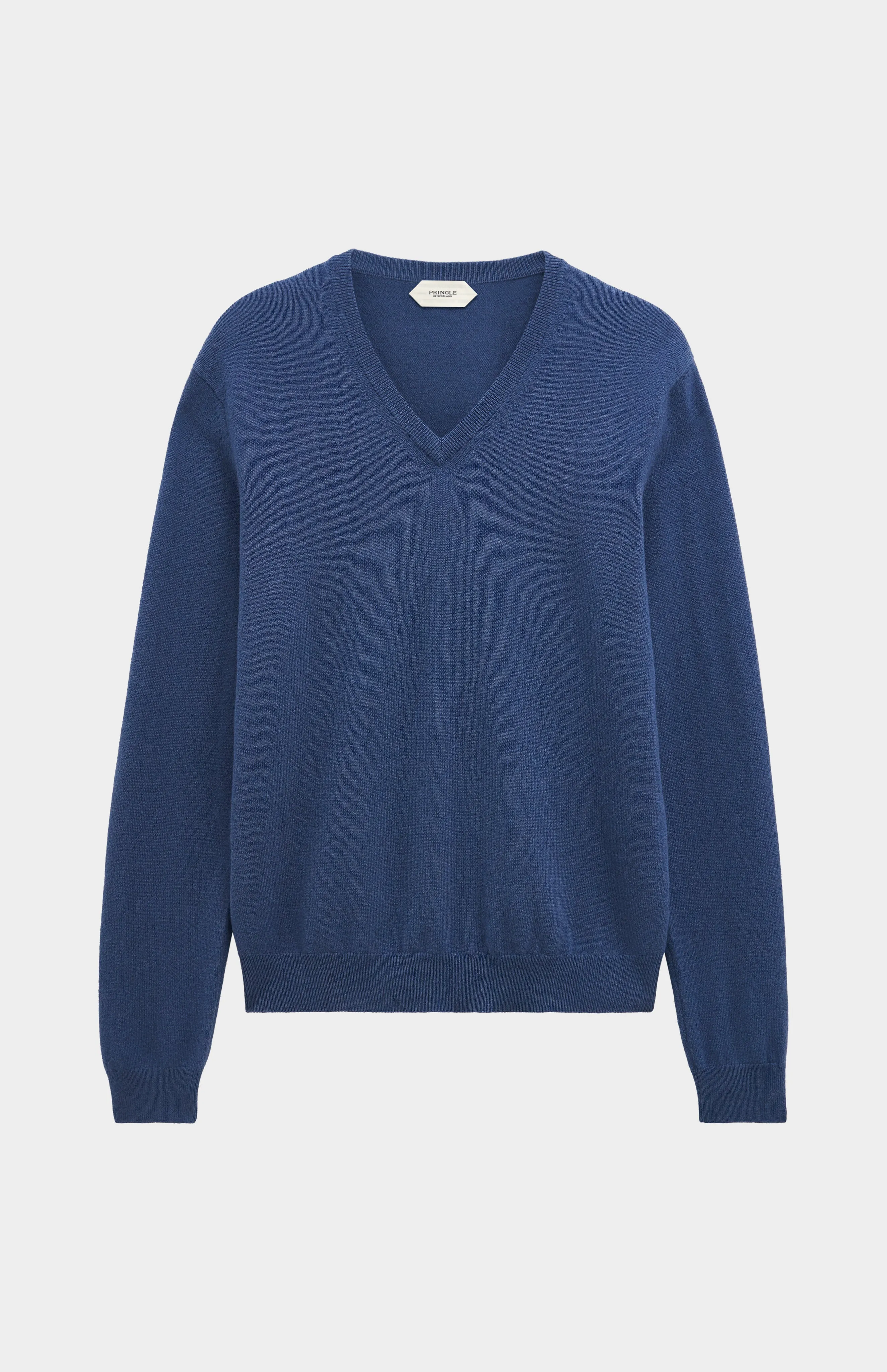 Men's Classic V-neck Cashmere Jumper In Bering Sea Blue sold by Pringle of Scotland product image thumbnail 3