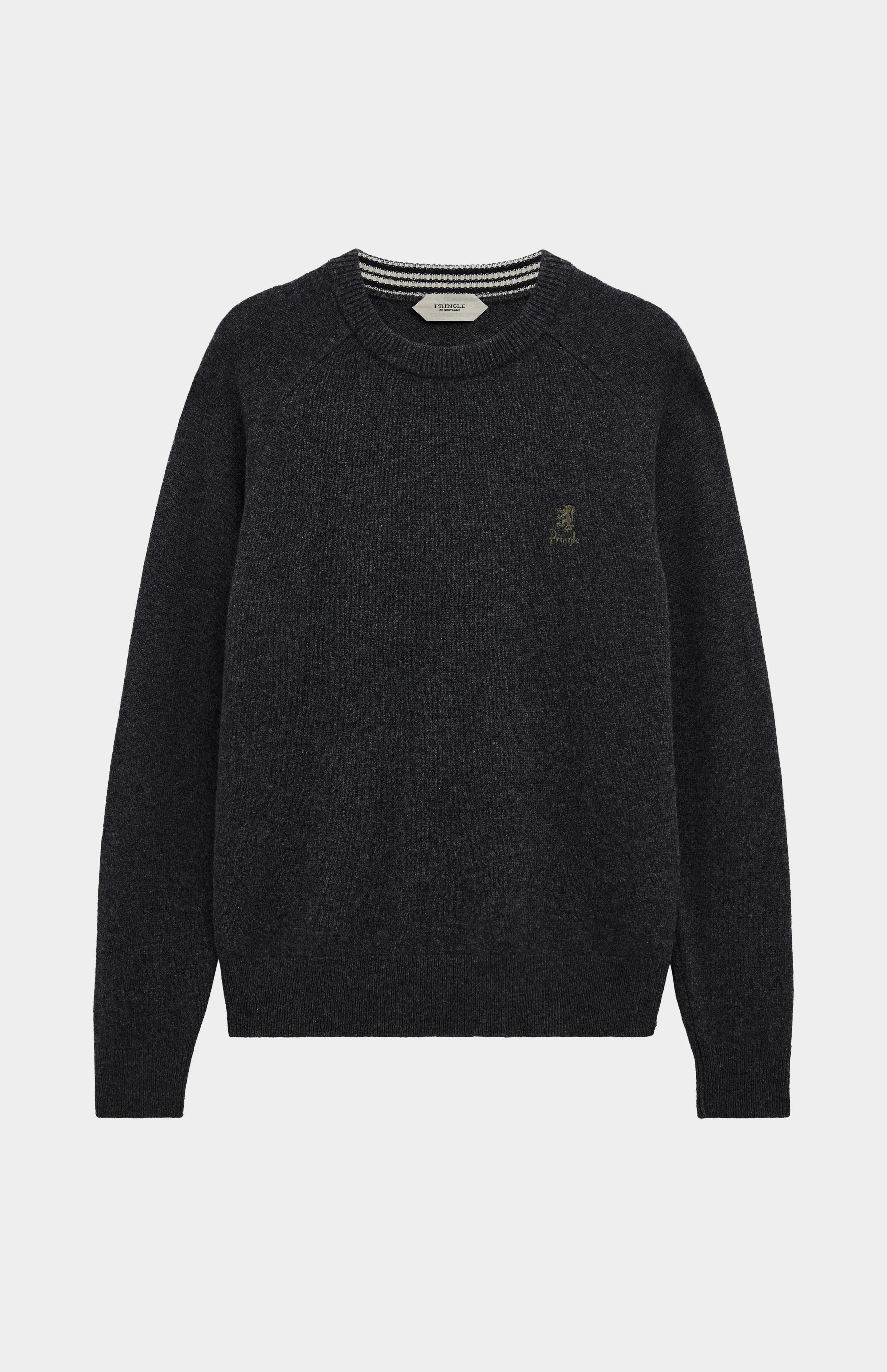 Men's Classic Crew Neck Supersoft Lambswool Jumper In Charcoal sold by Pringle of Scotland product image thumbnail 2