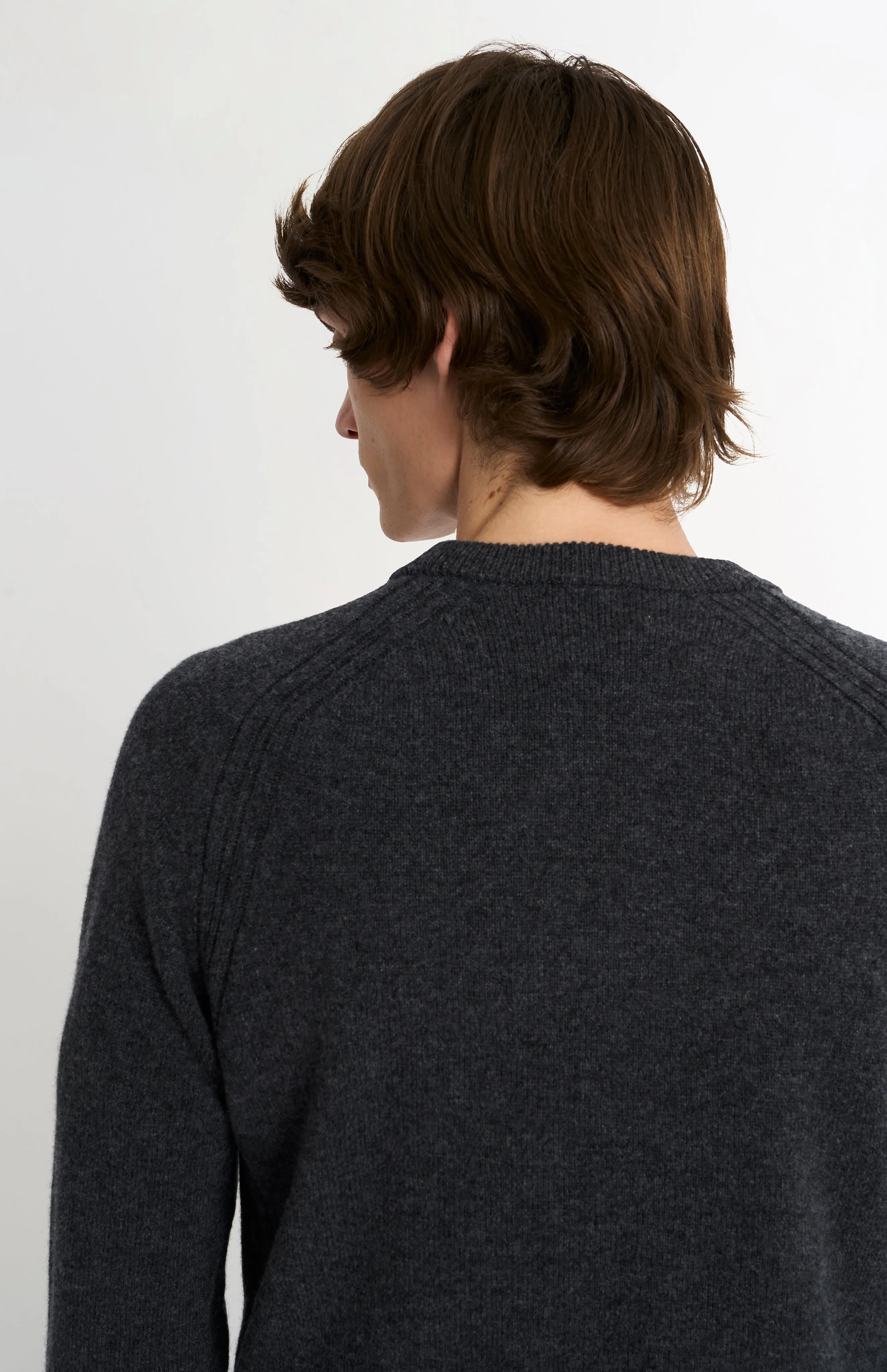 Men's Classic Crew Neck Supersoft Lambswool Jumper In Charcoal sold by Pringle of Scotland product image thumbnail 5