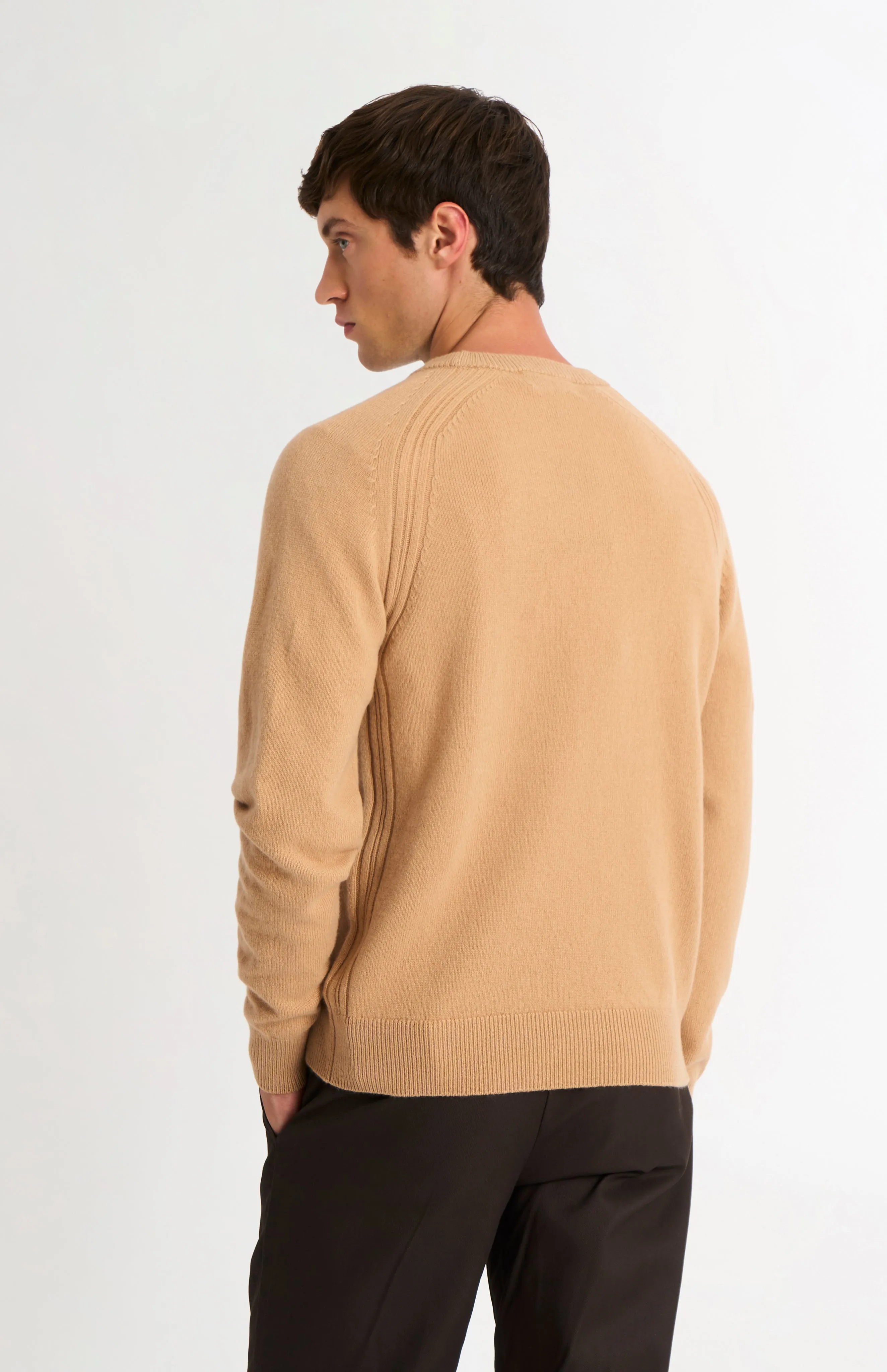 Men's Classic Crew Neck Supersoft Lambswool Jumper In Camel sold by Pringle of Scotland product image thumbnail 5